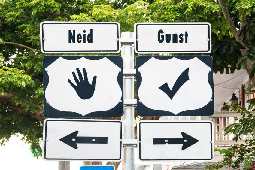 Straßenschild Keine Neider