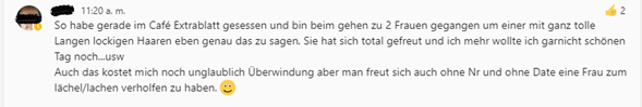 Einer Frau zu einem Lächeln verholfen Erfahrung im Flirtcoaching